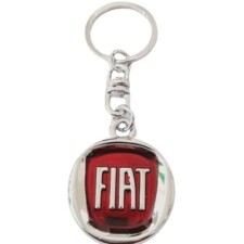 Chaveiro de Metal Prateado Fiat