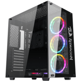 Gabinete Gamer Wideload Mid Tower Lateral e Frontal em Vidro GC-802-1 - Redragon