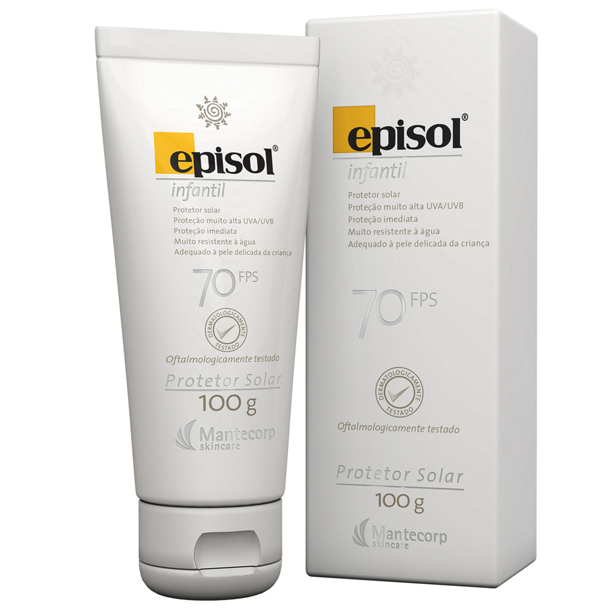 Protetor Solar Episol Infantil Fps70 com 100g