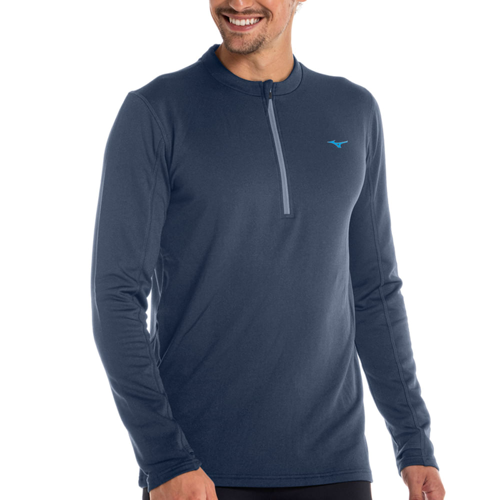 Camiseta Manga Longa de Corrida Mizuno Térmica Masculina