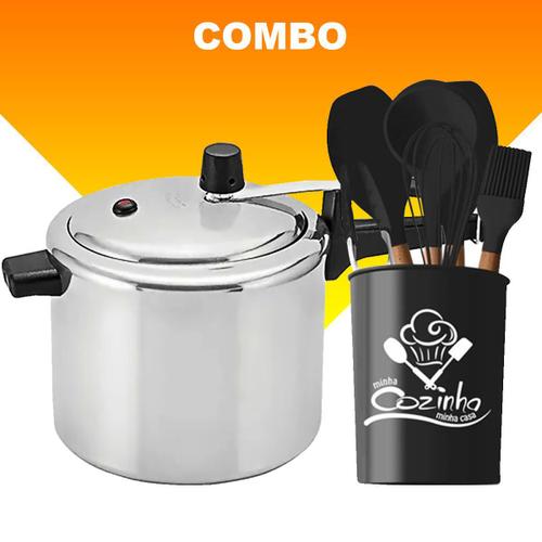 Panela De Pressão 4,5 Litros + Jogo De Utensílios 7 Peças - Panelux