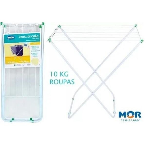Varal de Chão Slim 79x79x42cm Mor