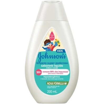 Johnson's Baby Sabonete Líquido Infantil Limpeza Super Poderosa 200ml