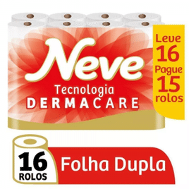 Papel Higiênico Folha Dupla Neve Leve - 16 Unidades