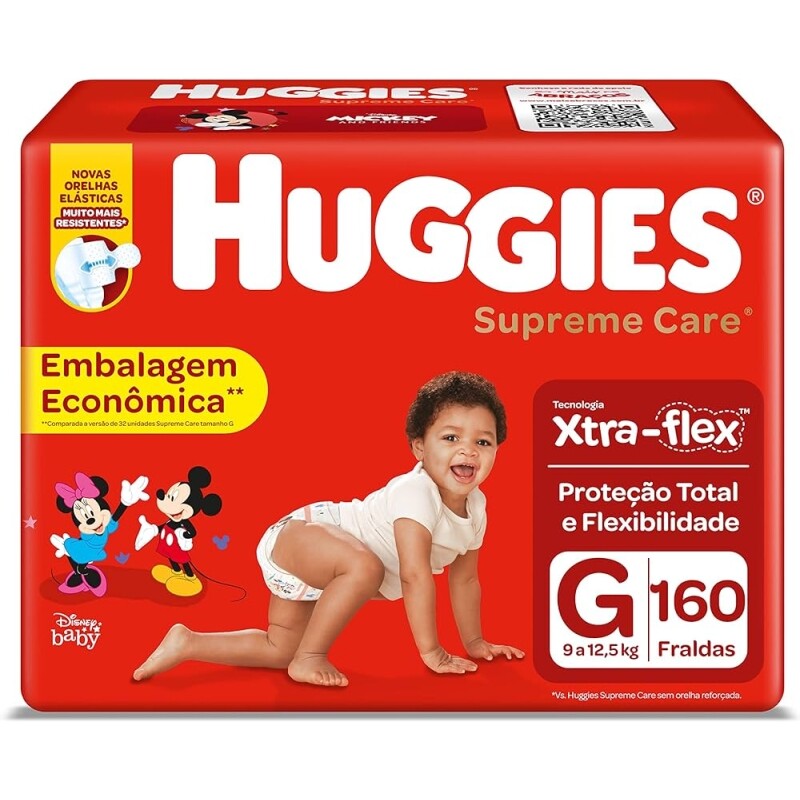 Fralda Huggies Supreme Care G - 160 Unidades