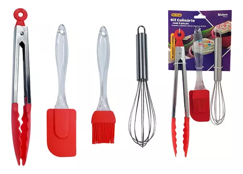 Kit Espátulas De Silicone Pegador Confeiteiro Bolo Culinário