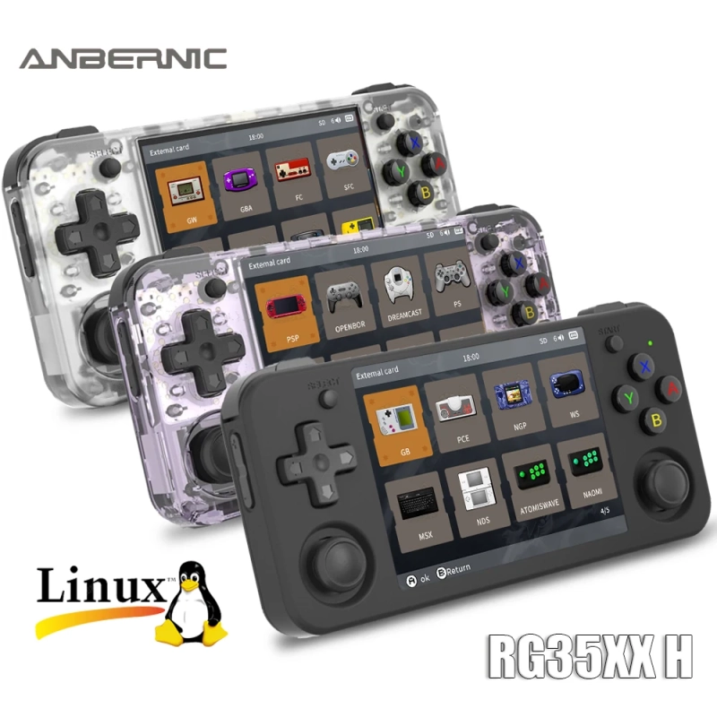 Console de Jogos Portátil Retro 64GB Anbernic RG35XX H