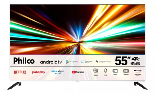 Smart Tv Philco 55'' Android Tv 4k Qled Hdr - Ptv55m8gagcmbl