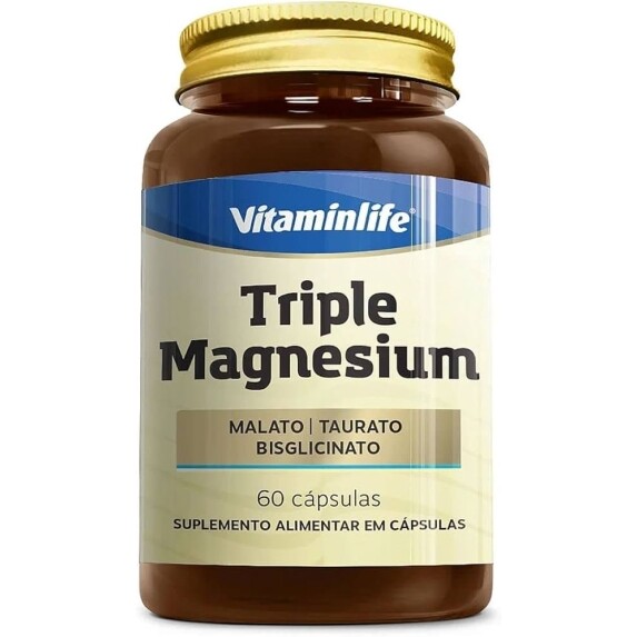 Vitaminlife Triple Magnesium 260Mg (Malato + Taurato + Bisglicinato) - 60 Cápsulas
