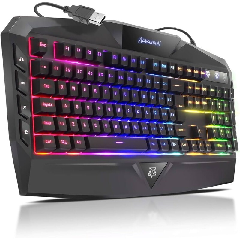 Teclado Semi Mecanico Gamer Silencioso Membrana Usb Adamantiun Nemesis Abnt2