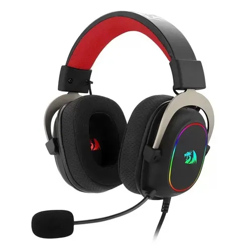 Headset Gamer Redragon Zeus X, Chroma Mk.II, RGB, Surround 7.1, USB, Drivers 53MM, Preto/Vermelho - H510-RGB