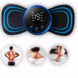 Mini Massageador Elétrico Portátil Cervical EMS Alivia Dores Corpo Pescoço