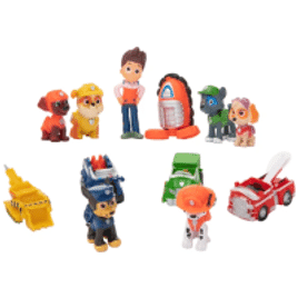 Pack de Bonecos Patrulha Canina - 10 Peças