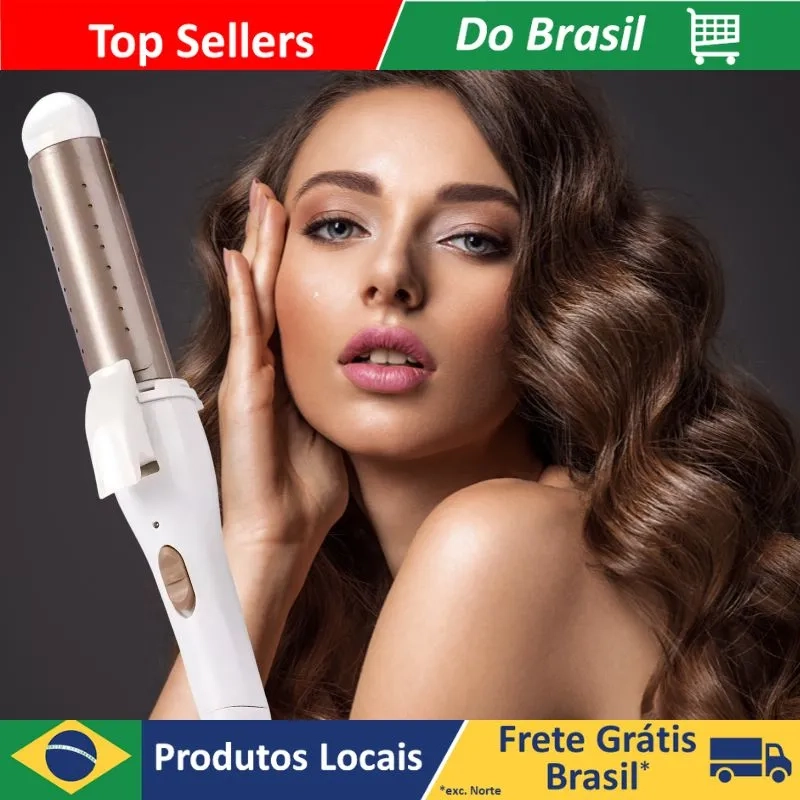 Prancha e Babyliss Profissional Íons de Cetim Cabelo Liso Ou Cacheado Até 200º Bivolt