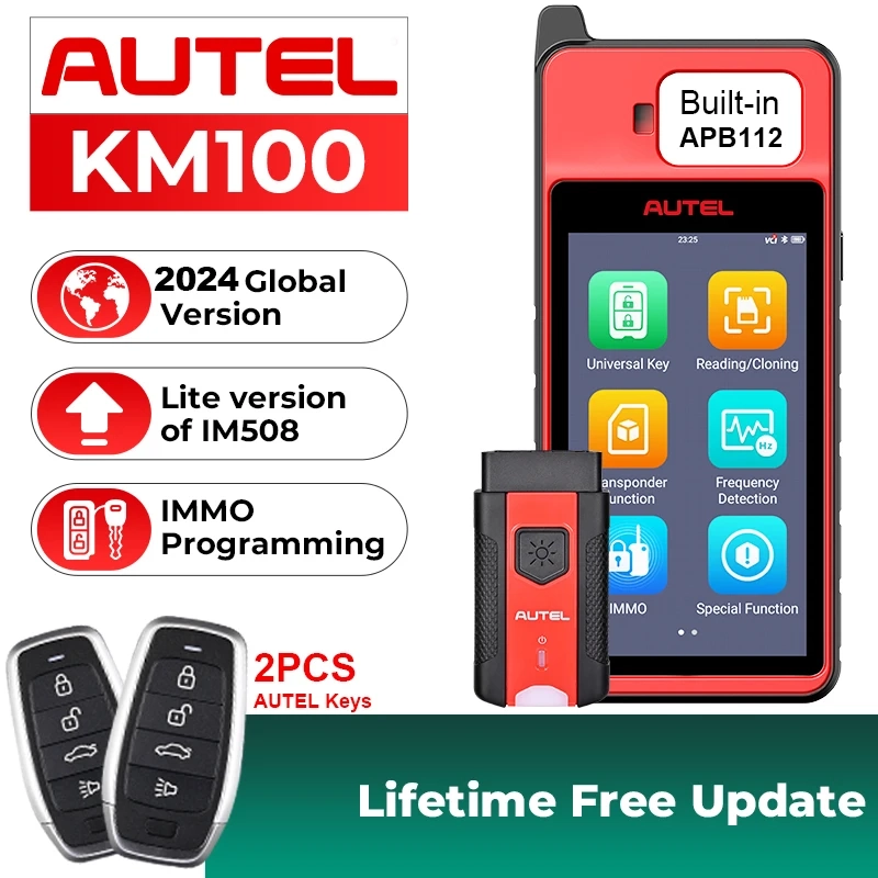 Programador para Chave Veicular Autel KM100