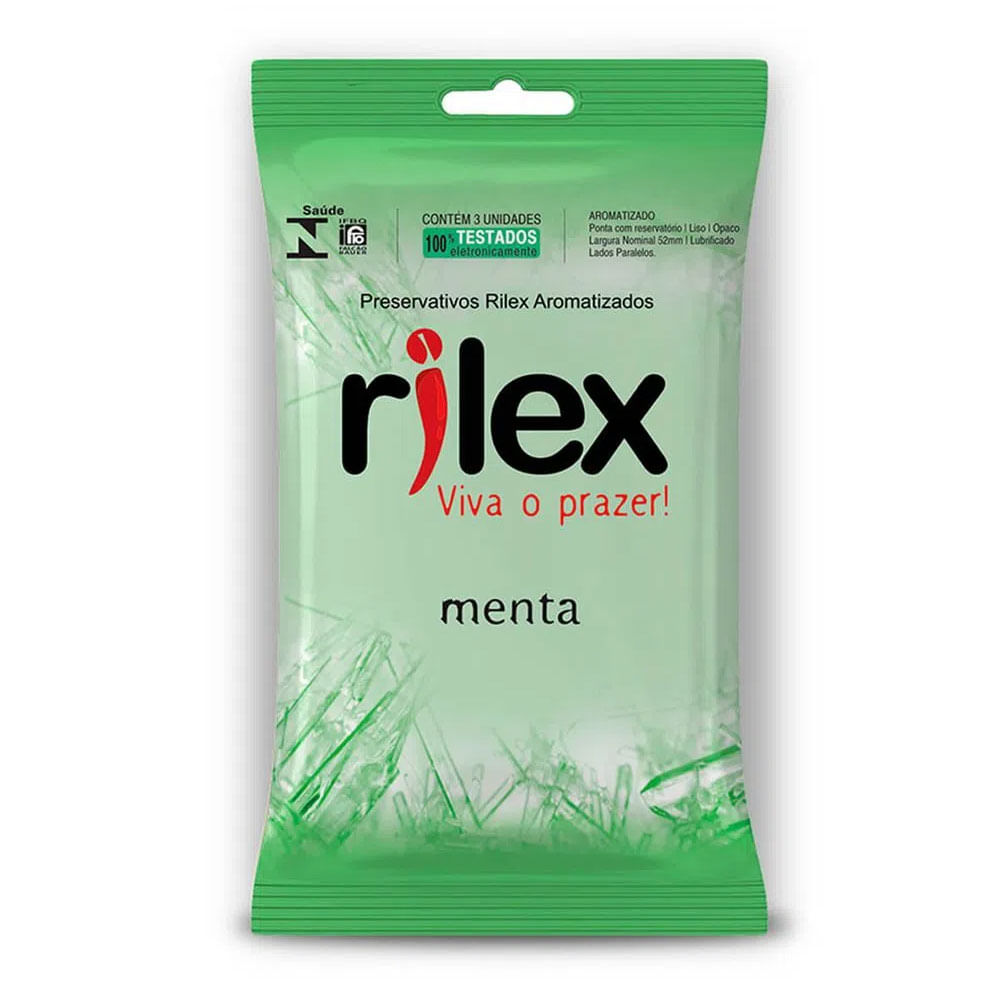Preservativo Rilex Menta - 3 Camisinhas