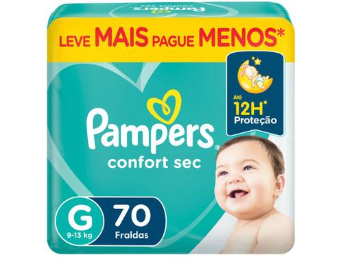 Fralda Pampers Confort Sec Tam G 9 a 13kg