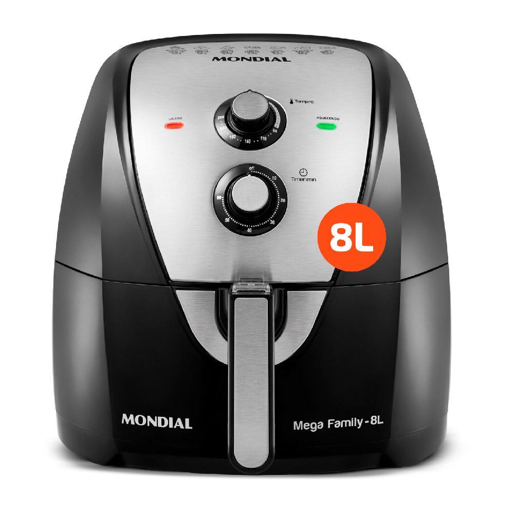 Fritadeira Air Fryer 8L Mondial Mega Family AFN80BI Preta 127V