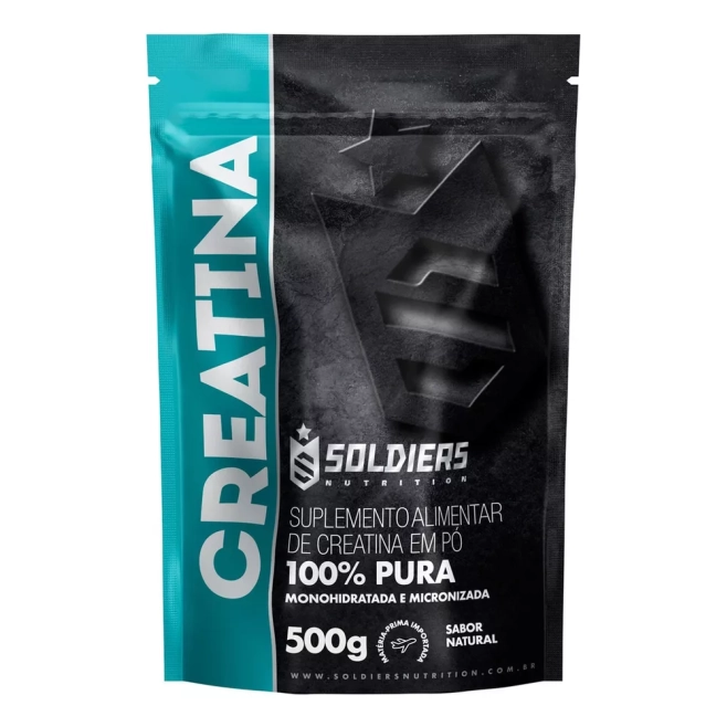 Creatina Monohidratada 100% Pura Importada 500g - Soldiers Nutrition