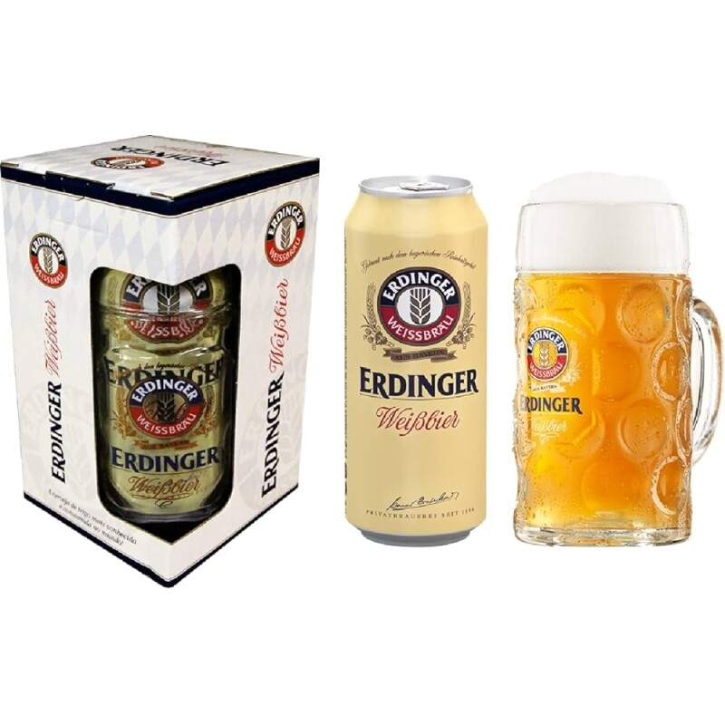 Kit Cerveja Alemã Erdinger Lata (500ml) + 1 Caneca (500ml)