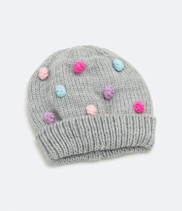 Gorro Infantil com Mini Pompons Coloridos