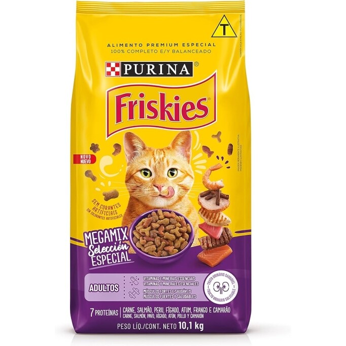 Ração Gatos Adultos Purina Friskies Friskies Megamix - 10,1Kg