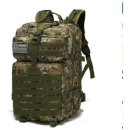 Mochila Tática Grande Capacidade Camuflada