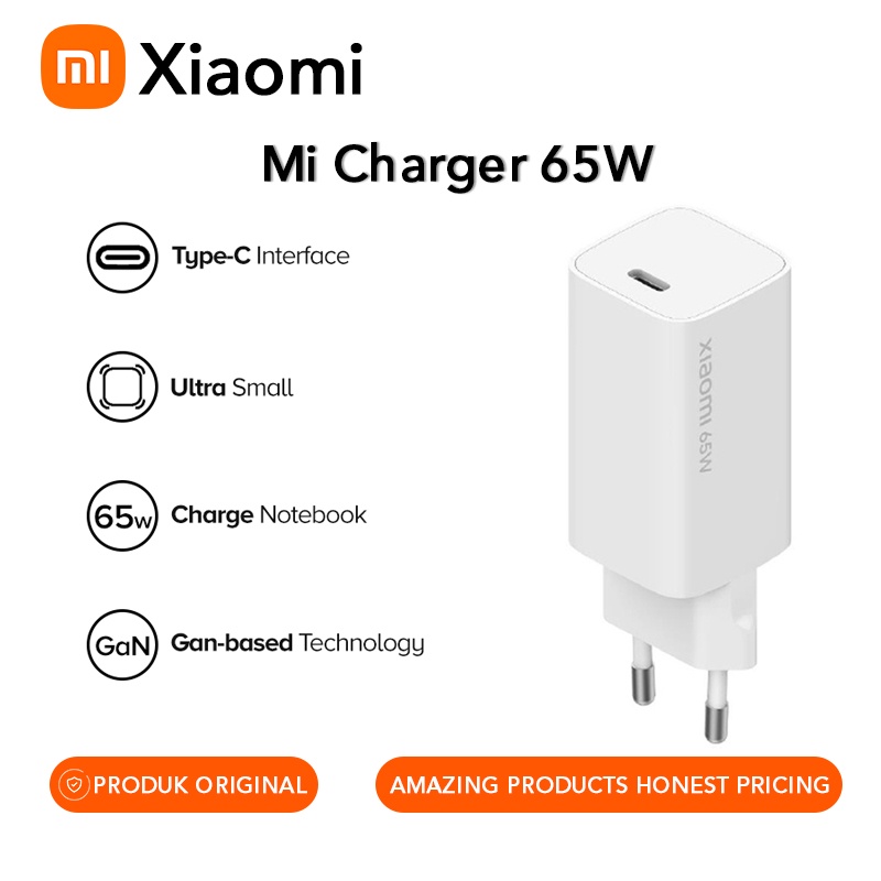 Carregador Xiaomi GaN 65W USB-C
