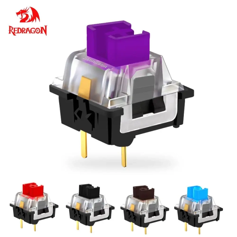 Interruptor Clicky Redragon Smd RGB MX 3pin Linear Switche Tátil Silencioso