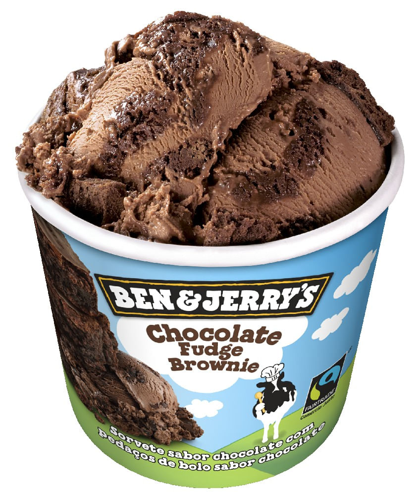 2 Unidades Sorvete Ben & Jerrys Chocolate Fudge Brownie 458ml