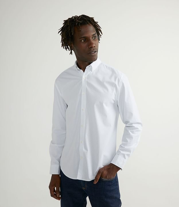 Camisa Manga Longa com Estampa Discreta