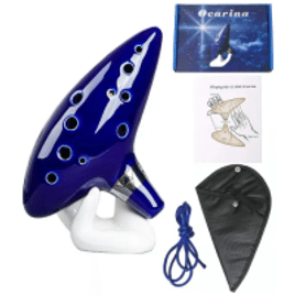 Ocarina 12 Tons Alto C Ocarina Cerâmica Instrumento Musical