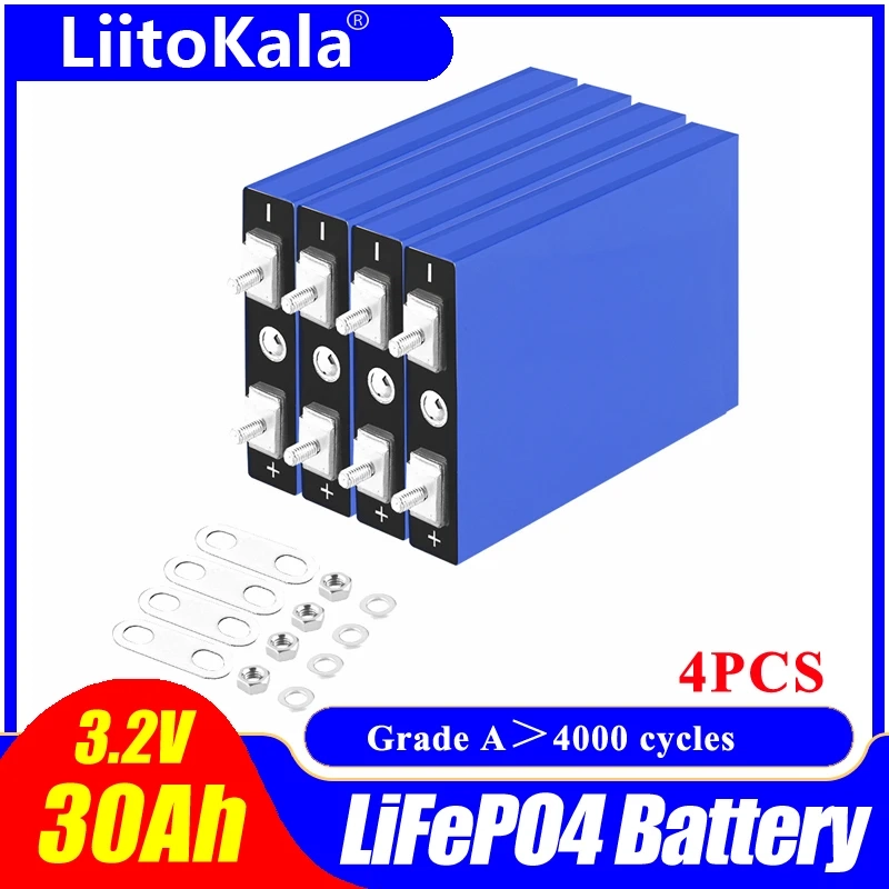 Célula de bateria LiitoKala LiFePO4 - 4 Peças