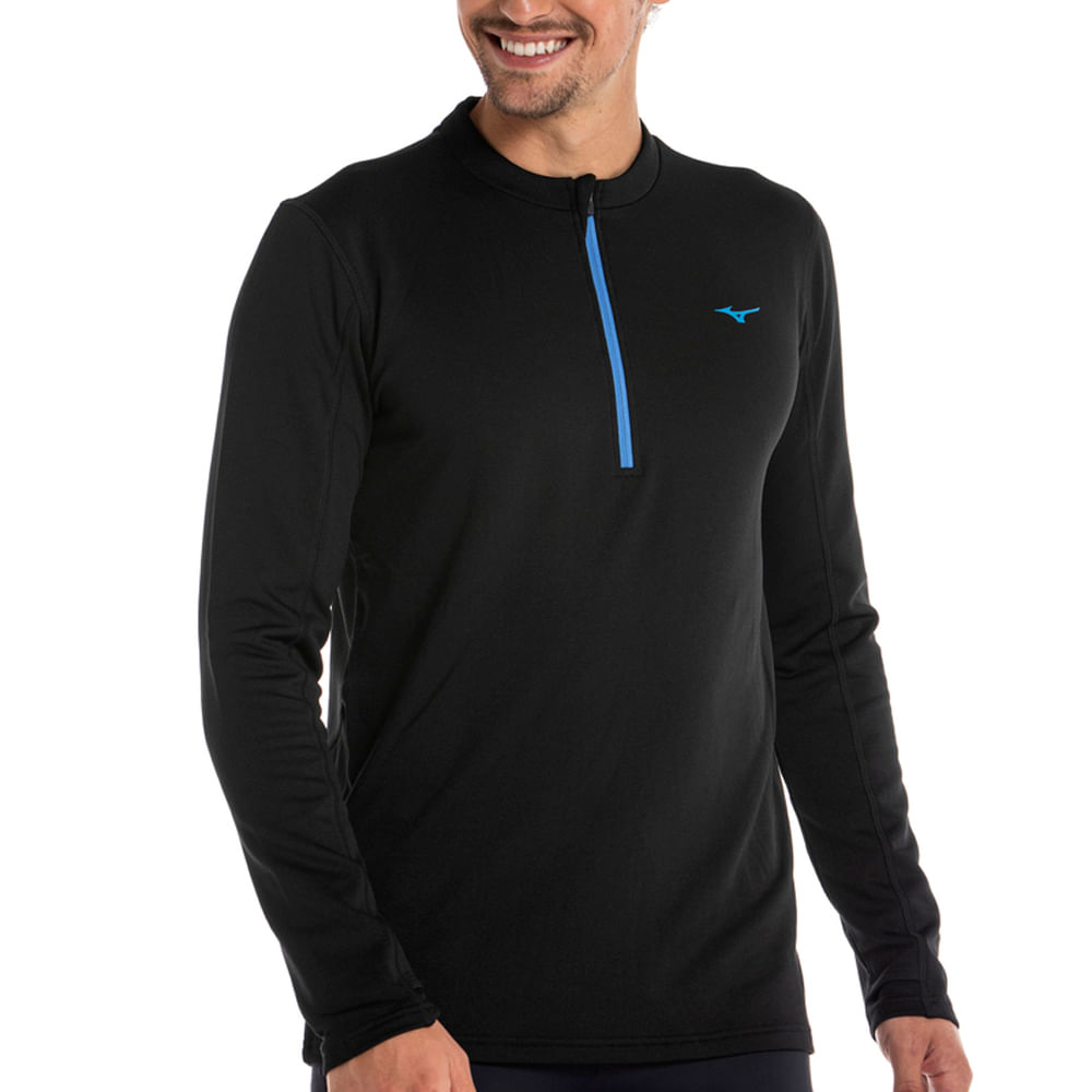 Camiseta Manga Longa de Corrida Masculina Mizuno Térmica