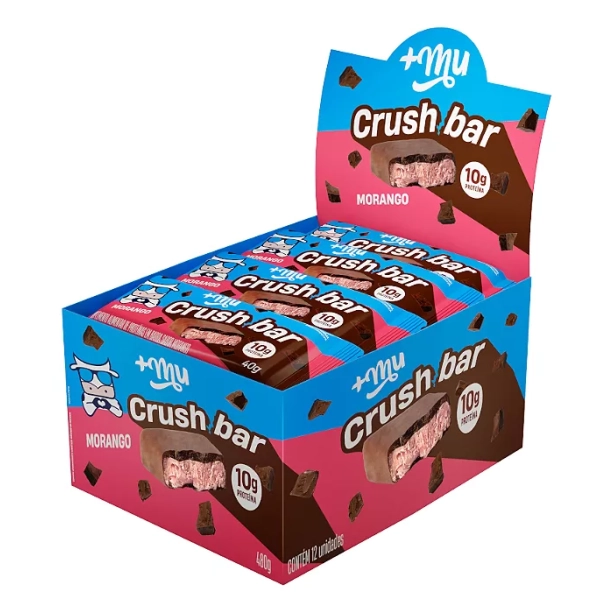 Crushbar Morango 480g com 12 Unidades +MU