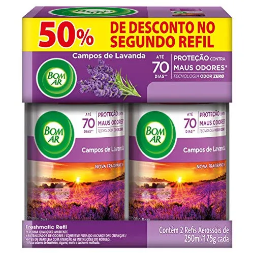 Air Wick Aromatizador Bom Ar Spray Automático Freshmatic Refil Na 2ª Unidade Campos De Lavanda