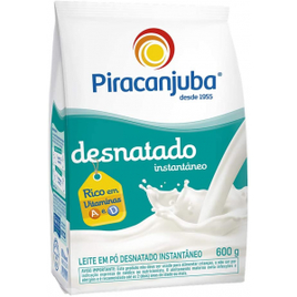 Leite em Pó Piracanjuba Desnatado Instantâneo Pouch 600g