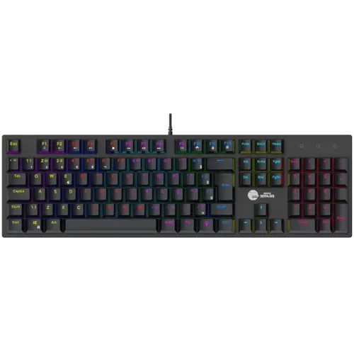 Teclado Mecânico Gamer Ninja Leap 100%, Padrão ABNT2 - Switch Blue, Iluminação Rainbow, Black
