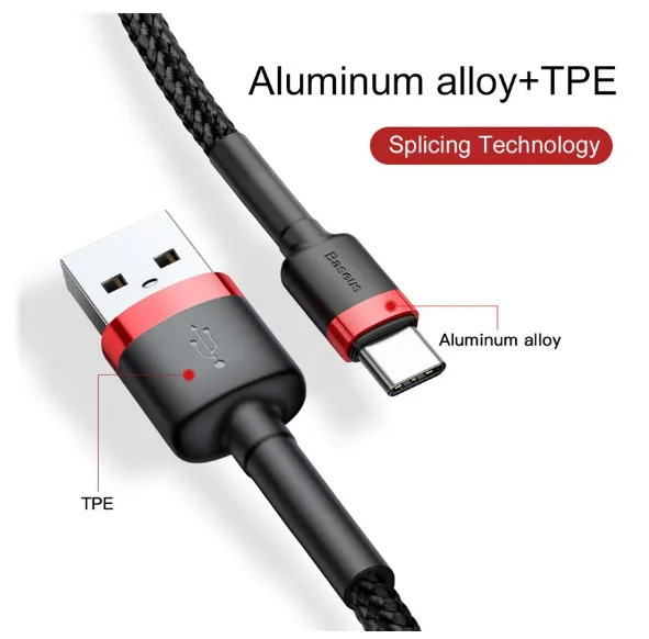 Baseus USB Type C Cable Support Quick Charge 3.0 For Phone