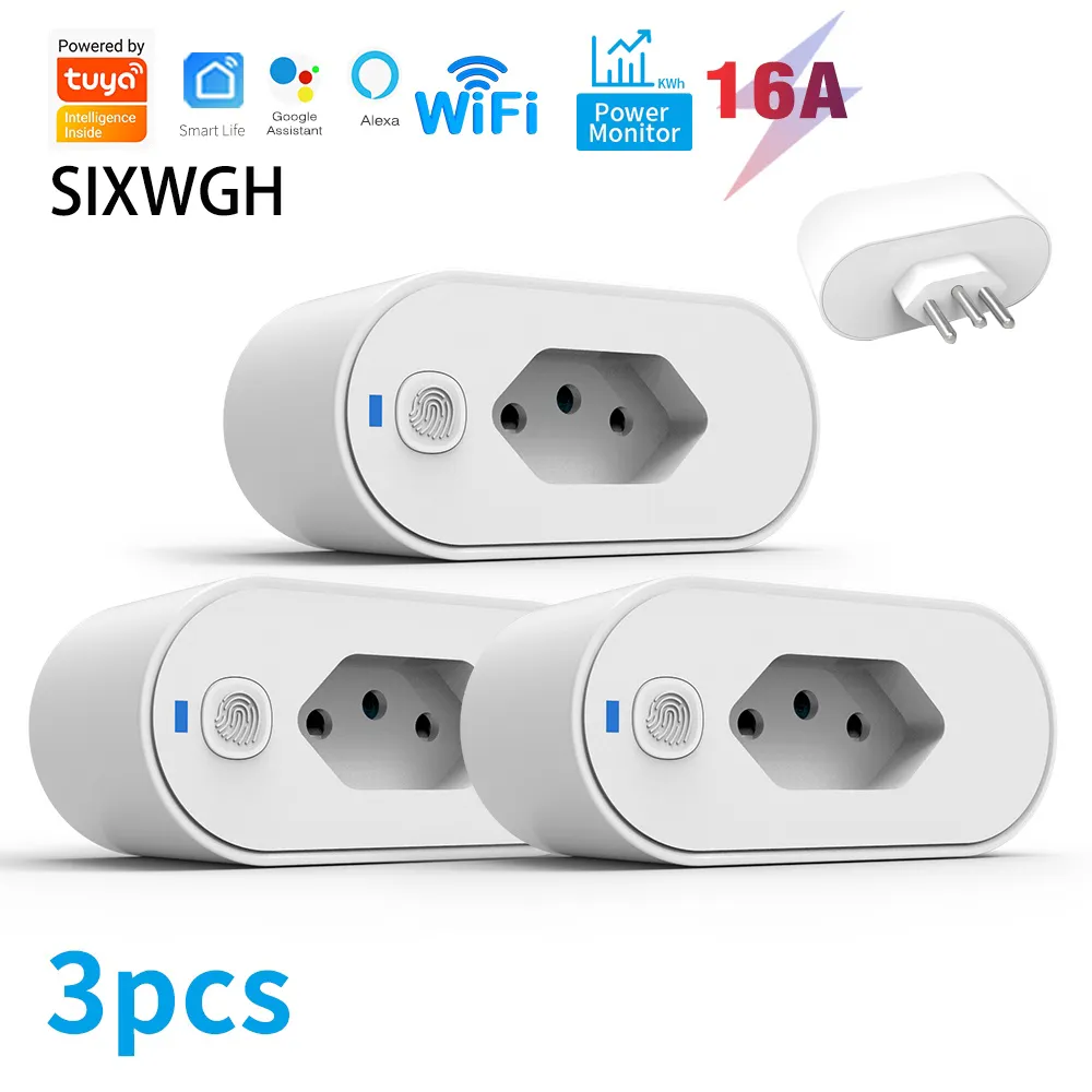 Adaptador de Soquete Wi-Fi Tuya, Smart Life App Control, Alexa e Google Home, Adaptador deSoquete, 1