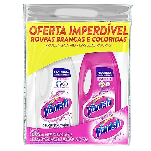 [Recorrência] Vanish Multiuso para roupas brancas e coloridas - Tira Manchas Gel, 2 unidades de 1,5L