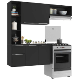 Armário de Cozinha Compacta MP2001 Sofia Multimóveis Preta