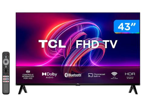 Smart TV TCL S5400A 43" LED FHD HDMI e USB Bluetooth Wi-Fi Android Dolby Áudio HDR - 43S5400A