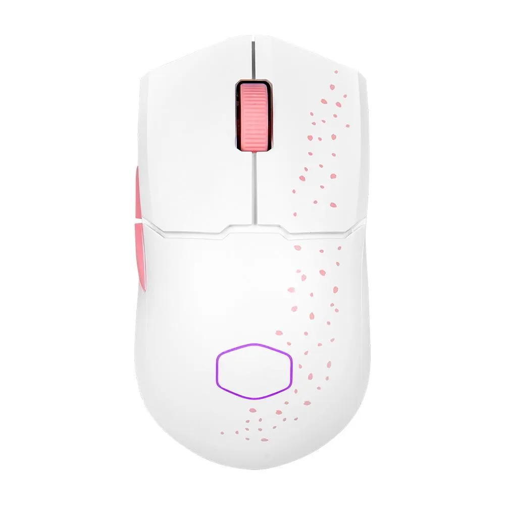 Mouse Gamer Sem Fio Cooler Master MM712, RGB, 19000 DPI, Optical Switch, 6 Botões, Sakura Edition - MM-712-WWOH2