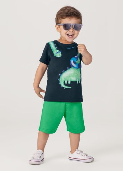 Conjunto Infantil Menino De Dinossauro Brandili  - 3