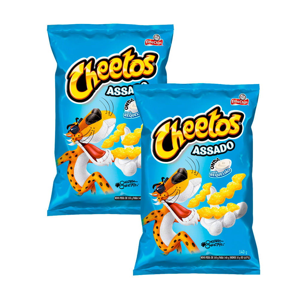 Kit 2 Unidades Cheetos Onda Requeijão 140g