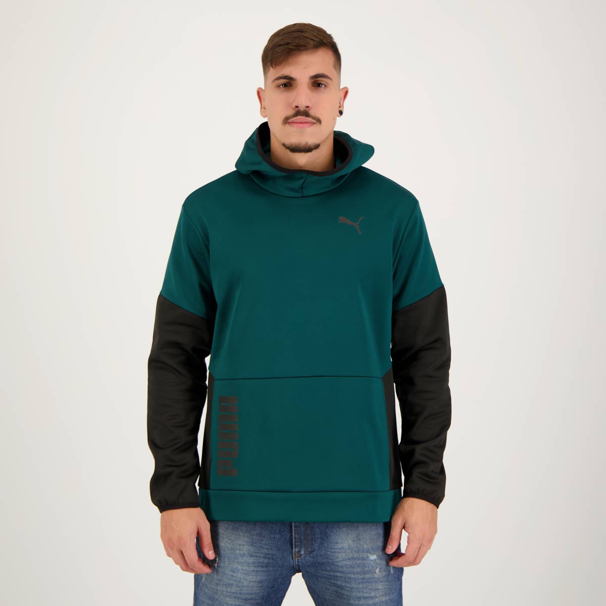 Moletom Puma Train All Day Pwrfleece Verde