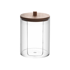 Porta Algodão com Tampa de Bambu 9cm My Box