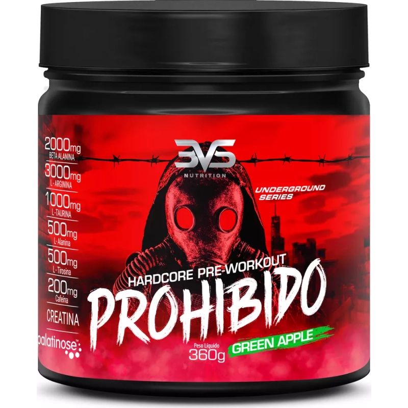 Pré Treino 3VS Nutrition Prohibido Hardcore 360g