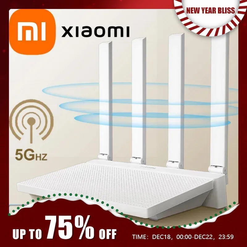 [Taxa inclusa] Roteador Xiaomi AX3000T 2.4GHz 5GHz - CPU 1.3GHz, 2X2 160MHz, NFC, 4 antenas, 2 Links Simultâneos